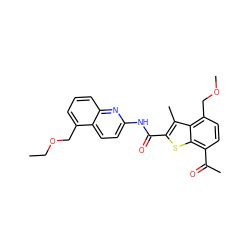 CCOCc1cccc2nc(NC(=O)c3sc4c(C(C)=O)ccc(COC)c4c3C)ccc12 ZINC001772624735