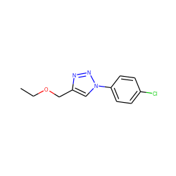 CCOCc1cn(-c2ccc(Cl)cc2)nn1 ZINC000584613361