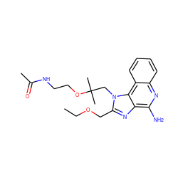 CCOCc1nc2c(N)nc3ccccc3c2n1CC(C)(C)OCCNC(C)=O ZINC001772612564