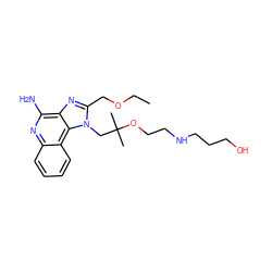 CCOCc1nc2c(N)nc3ccccc3c2n1CC(C)(C)OCCNCCCO ZINC001772653286