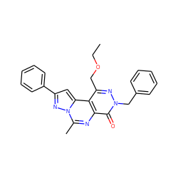 CCOCc1nn(Cc2ccccc2)c(=O)c2nc(C)n3nc(-c4ccccc4)cc3c12 ZINC000036242952