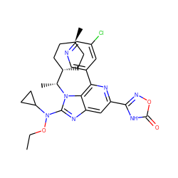 CCON(c1nc2cc(-c3noc(=O)[nH]3)nc(-c3cncc(Cl)c3)c2n1[C@H](C)[C@H]1CC[C@H](C)CC1)C1CC1 ZINC000261192728