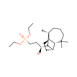 CCOP(=O)(CC[C@H](O)[C@H]1[C@H]2CC[C@@H]3[C@@H]2C(C)(C)CCC[C@]13C)OCC ZINC000101128706