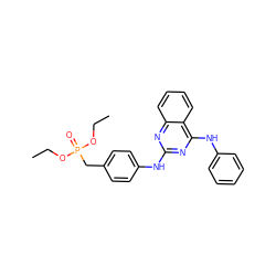 CCOP(=O)(Cc1ccc(Nc2nc(Nc3ccccc3)c3ccccc3n2)cc1)OCC ZINC000034802015