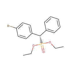 CCOP(=O)(OCC)[C@@H](c1ccccc1)c1ccc(Br)cc1 ZINC000084618682