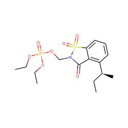 CCOP(=O)(OCC)OCN1C(=O)c2c([C@@H](C)CC)cccc2S1(=O)=O ZINC000013602819