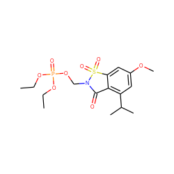 CCOP(=O)(OCC)OCN1C(=O)c2c(C(C)C)cc(OC)cc2S1(=O)=O ZINC000013602824