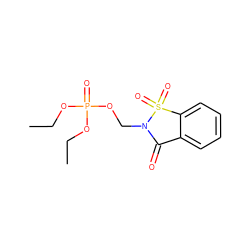 CCOP(=O)(OCC)OCN1C(=O)c2ccccc2S1(=O)=O ZINC000013602803