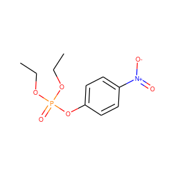 CCOP(=O)(OCC)Oc1ccc([N+](=O)[O-])cc1 ZINC000001530487