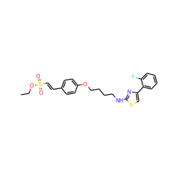 CCOS(=O)(=O)/C=C/c1ccc(OCCCCNc2nc(-c3ccccc3F)cs2)cc1 ZINC000084730660