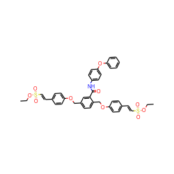 CCOS(=O)(=O)/C=C/c1ccc(OCc2ccc(COc3ccc(/C=C/S(=O)(=O)OCC)cc3)c(C(=O)Nc3ccc(Oc4ccccc4)cc3)c2)cc1 ZINC001772602453