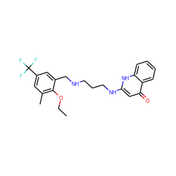 CCOc1c(C)cc(C(F)(F)F)cc1CNCCCNc1cc(=O)c2ccccc2[nH]1 ZINC000013487789