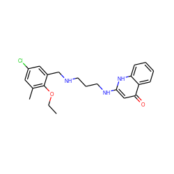 CCOc1c(C)cc(Cl)cc1CNCCCNc1cc(=O)c2ccccc2[nH]1 ZINC000013487784