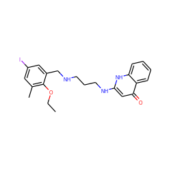 CCOc1c(C)cc(I)cc1CNCCCNc1cc(=O)c2ccccc2[nH]1 ZINC000013487786