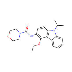 CCOc1c(NC(=O)N2CCOCC2)ccc2c1c1ccccc1n2C(C)C ZINC000027109286