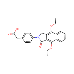 CCOc1c2c(c(OCC)c3ccccc13)C(=O)N(c1ccc(CC(=O)O)cc1)C2 ZINC000034035961