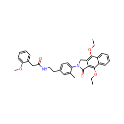 CCOc1c2c(c(OCC)c3ccccc13)C(=O)N(c1ccc(CCNC(=O)Cc3ccccc3OC)cc1C)C2 ZINC000066080477