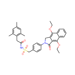 CCOc1c2c(c(OCC)c3ccccc13)C(=O)N(c1ccc(CS(=O)(=O)NC(=O)Cc3c(C)cc(C)cc3C)cc1)C2 ZINC000029126738