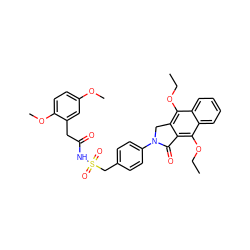 CCOc1c2c(c(OCC)c3ccccc13)C(=O)N(c1ccc(CS(=O)(=O)NC(=O)Cc3cc(OC)ccc3OC)cc1)C2 ZINC000029126689