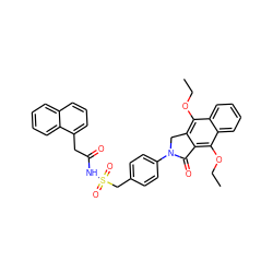 CCOc1c2c(c(OCC)c3ccccc13)C(=O)N(c1ccc(CS(=O)(=O)NC(=O)Cc3cccc4ccccc34)cc1)C2 ZINC000029125919