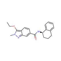 CCOc1c2ccc(C(=O)N[C@@H]3CCCc4ccccc43)cc2nn1C ZINC000008673179