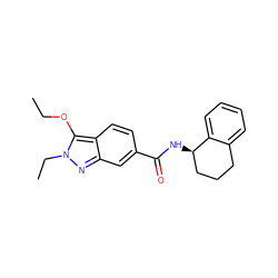 CCOc1c2ccc(C(=O)N[C@@H]3CCCc4ccccc43)cc2nn1CC ZINC000008670351