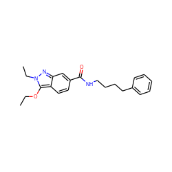 CCOc1c2ccc(C(=O)NCCCCc3ccccc3)cc2nn1CC ZINC000008762974