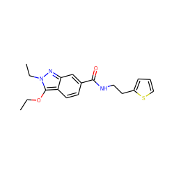 CCOc1c2ccc(C(=O)NCCc3cccs3)cc2nn1CC ZINC000008762965