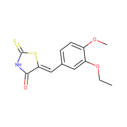 CCOc1cc(/C=C2\SC(=S)NC2=O)ccc1OC ZINC000012690557