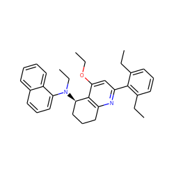 CCOc1cc(-c2c(CC)cccc2CC)nc2c1[C@H](N(CC)c1cccc3ccccc13)CCC2 ZINC000029052909