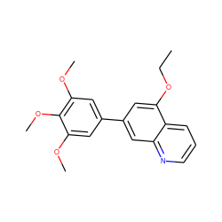 CCOc1cc(-c2cc(OC)c(OC)c(OC)c2)cc2ncccc12 ZINC000147808340