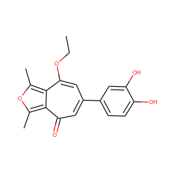 CCOc1cc(-c2ccc(O)c(O)c2)cc(=O)c2c(C)oc(C)c12 ZINC000000111962