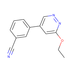 CCOc1cc(-c2cccc(C#N)c2)cnn1 ZINC000013673527