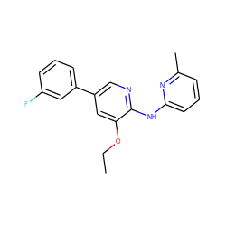 CCOc1cc(-c2cccc(F)c2)cnc1Nc1cccc(C)n1 ZINC000028528161