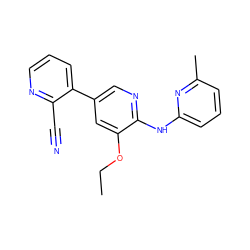 CCOc1cc(-c2cccnc2C#N)cnc1Nc1cccc(C)n1 ZINC000028528698