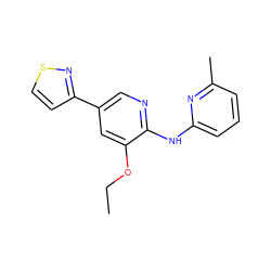 CCOc1cc(-c2ccsn2)cnc1Nc1cccc(C)n1 ZINC000028528820