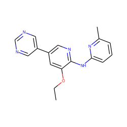 CCOc1cc(-c2cncnc2)cnc1Nc1cccc(C)n1 ZINC000028527470