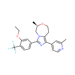 CCOc1cc(-c2nc(-c3ccnc(C)c3)c3n2C[C@@H](C)OCC3)ccc1C(F)(F)F ZINC001772602883