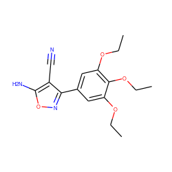 CCOc1cc(-c2noc(N)c2C#N)cc(OCC)c1OCC ZINC000004961240