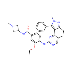 CCOc1cc(C(=O)NC2CN(C)C2)ccc1Nc1ncc2c(n1)-c1c(nn(C)c1-c1ccccc1)CC2 ZINC000143080417