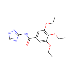 CCOc1cc(C(=O)Nc2nc[nH]n2)cc(OCC)c1OCC ZINC000013111175