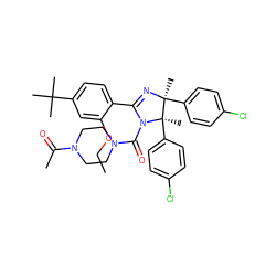 CCOc1cc(C(C)(C)C)ccc1C1=N[C@@](C)(c2ccc(Cl)cc2)[C@@](C)(c2ccc(Cl)cc2)N1C(=O)N1CCN(C(C)=O)CC1 ZINC000096270383