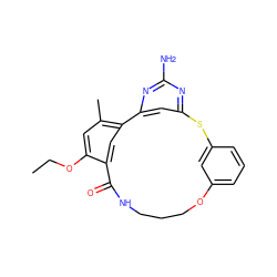 CCOc1cc(C)c2cc1C(=O)NCCCOc1cccc(c1)Sc1cc-2nc(N)n1 ZINC000073219079