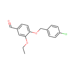 CCOc1cc(C=O)ccc1OCc1ccc(Cl)cc1 ZINC000000065207