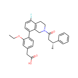 CCOc1cc(CC(=O)O)ccc1-c1ccc(F)c2c1CN(C(=O)C[C@@H](C)c1ccccc1)CC2 ZINC000144003829