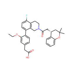 CCOc1cc(CC(=O)O)ccc1-c1ccc(F)c2c1CN(C(=O)C[C@@H]1CC(C)(C)Oc3ccccc31)CC2 ZINC000144037708