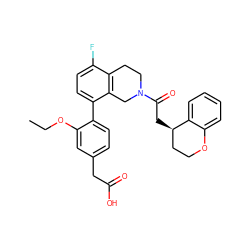 CCOc1cc(CC(=O)O)ccc1-c1ccc(F)c2c1CN(C(=O)C[C@@H]1CCOc3ccccc31)CC2 ZINC000144200763