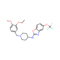 CCOc1cc(CN2CCC(Nc3nc4cc(OC(F)(F)F)ccc4o3)CC2)ccc1OC ZINC000048999374