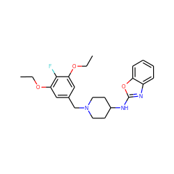 CCOc1cc(CN2CCC(Nc3nc4ccccc4o3)CC2)cc(OCC)c1F ZINC000036475536