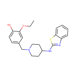 CCOc1cc(CN2CCC(Nc3nc4ccccc4s3)CC2)ccc1O ZINC000028827108